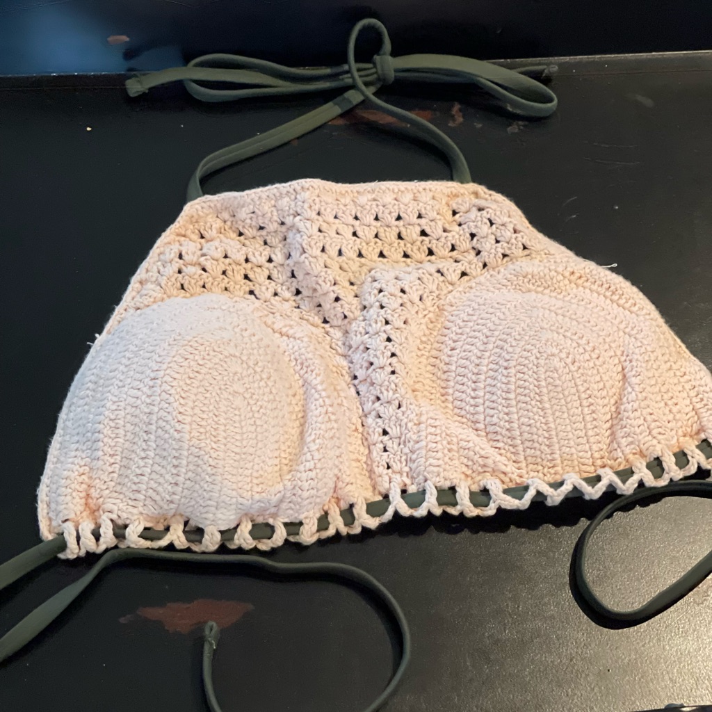 Crochet Bikini Top L